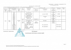 Результат испытаний петлей 1